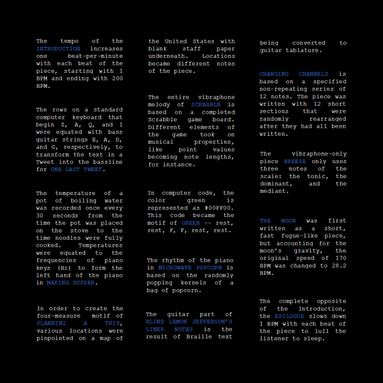 Staying In Liner Notes 2